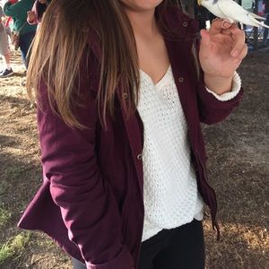 Maroon jean jacket